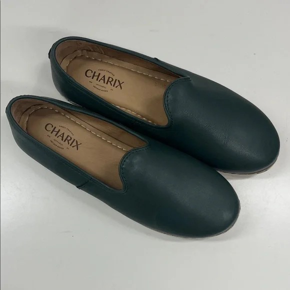 Charix Women's Elegant Dark Green Loafers - Picture 2 of 9
